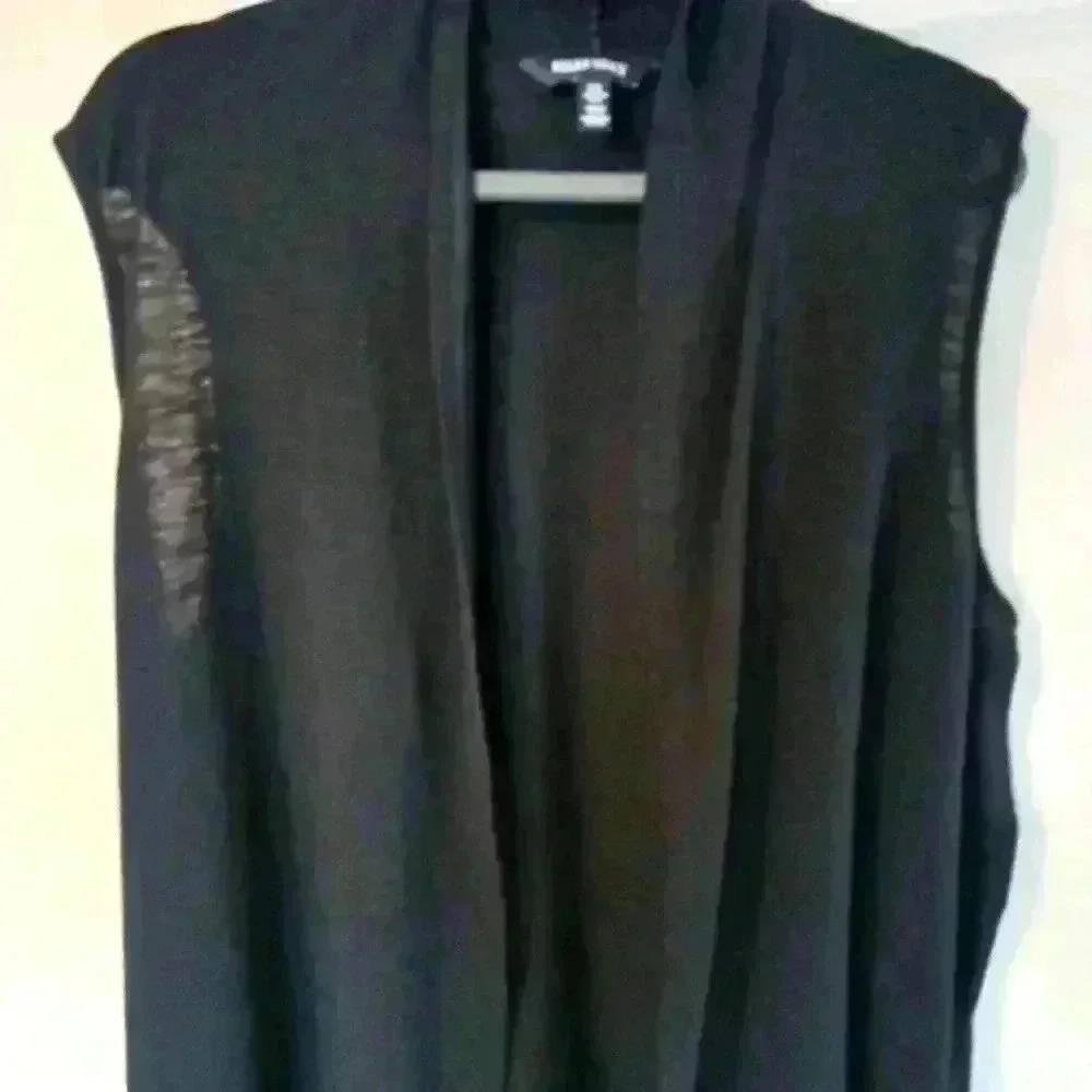 Ellen Tracy vest open front cardigan size XL. Sheer detail at bottom. - Picture 4 of 11